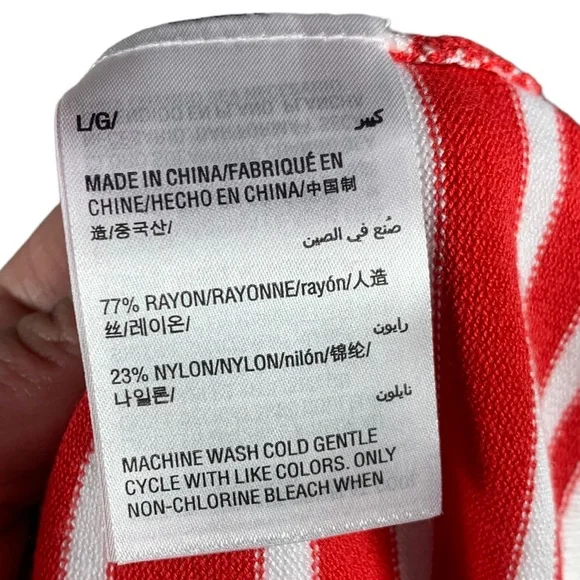 CHARTER CLUB: NWT Women's Striped Red, White, Blue Cardigan - Size Large - Picture 4 of 9